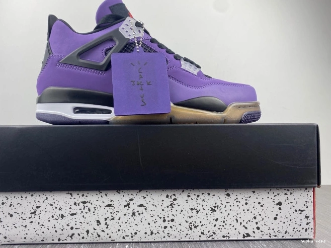 Cheap Husky Jordan (Friends Scott 766296 Travis Family) and 4 Purple Retro LN4 0726